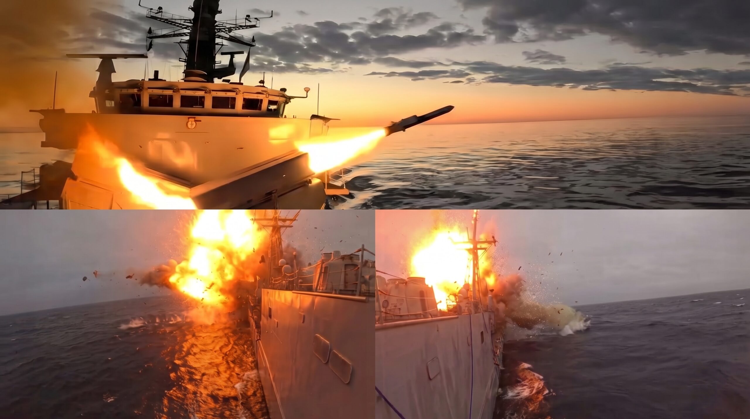 Royal Navy Fires Live Naval Strike Missile, Sea Venom at USS Klakring
