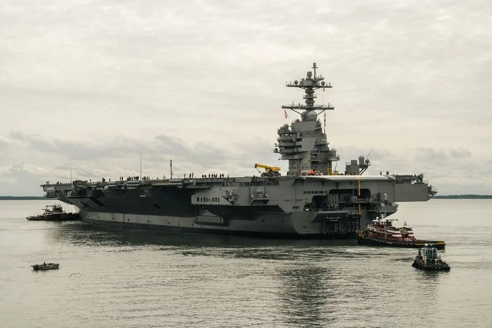 US Navy Takes USS John F. Kennedy Nuclear-Powered Aircraft Carrier Preliminary Acceptance With 4 Weapons Elevators in Test