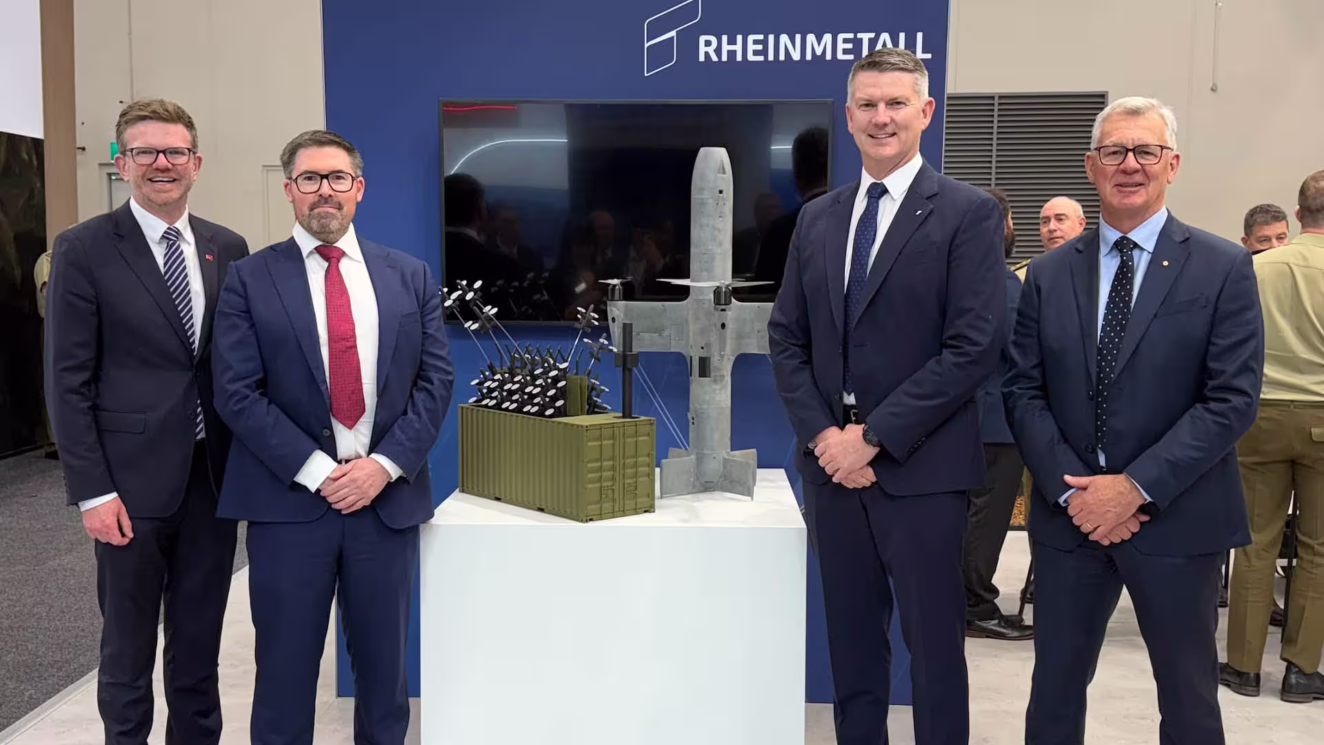 Rheinmetall AERIE Prototype Fits 20+ Drone Interceptors in a Container