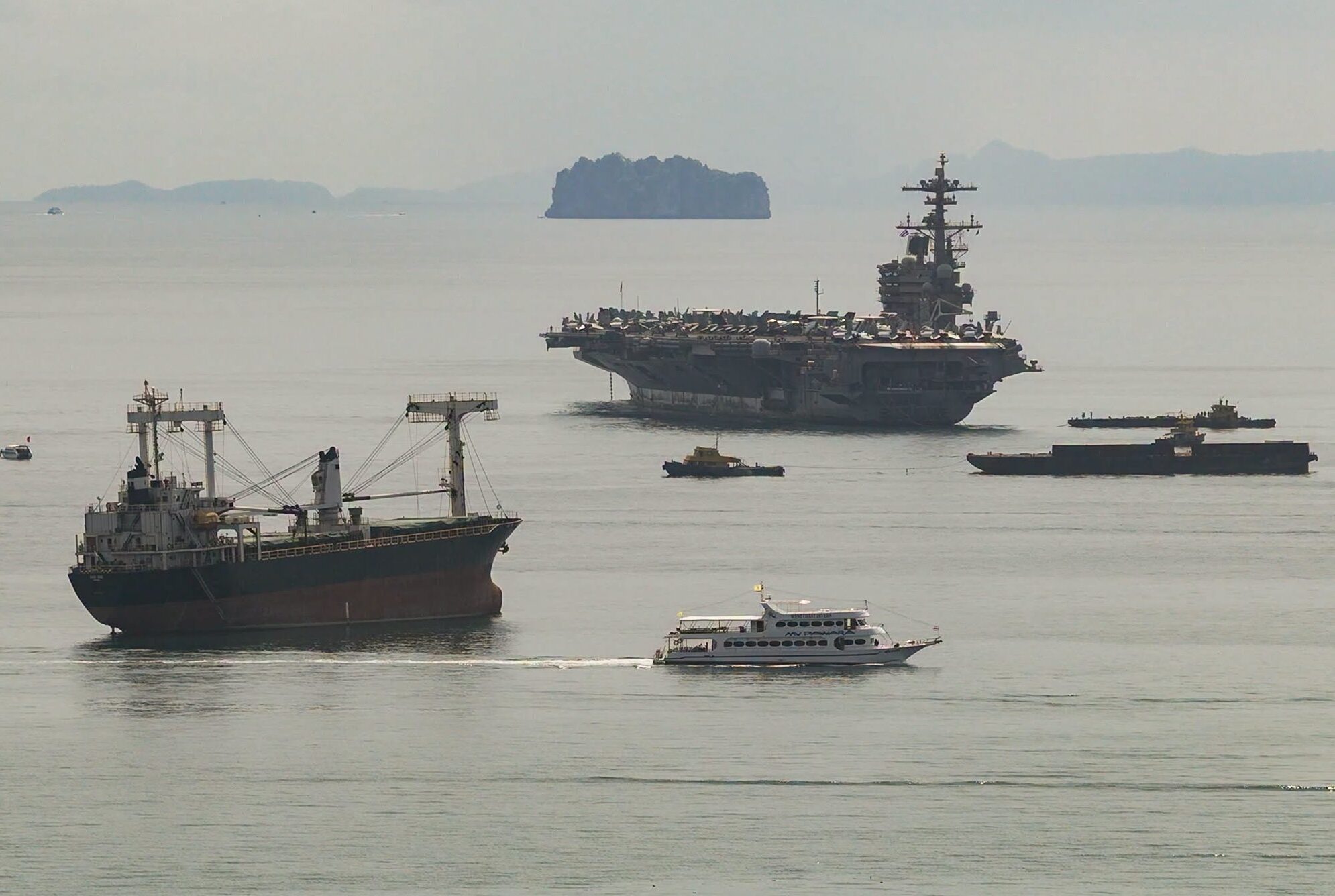 USS George H.W. Bush Anchors Off Phuket After 187 Days Without a Port Call