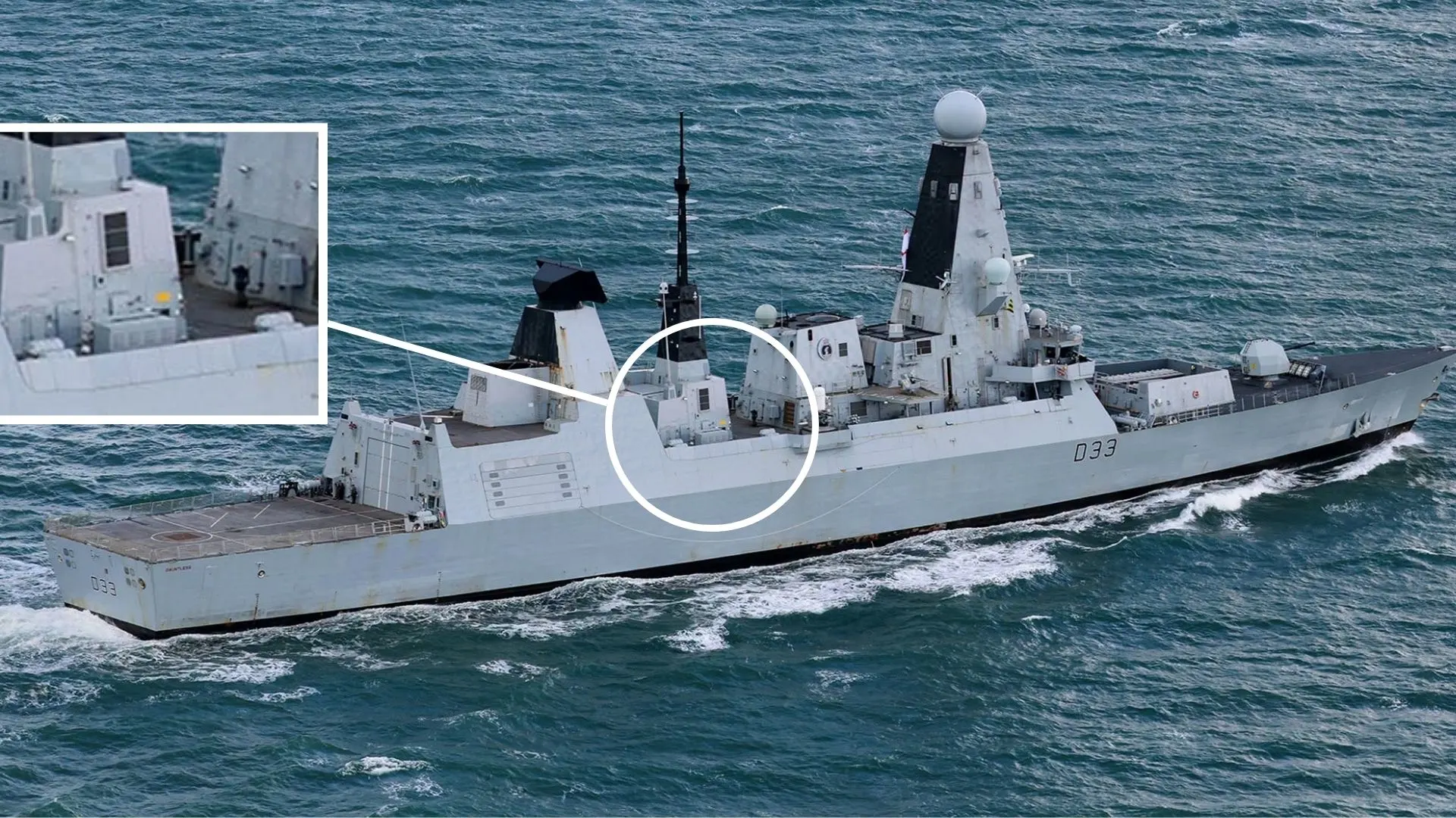 Royal Navy Type 45 Drone Interceptors: Two Box Launchers Spotted on HMS Dauntless