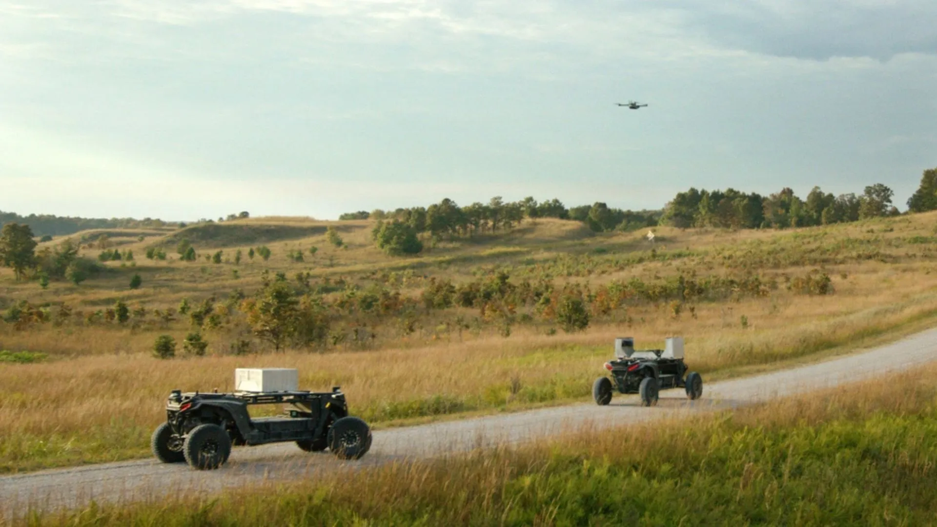 DARPA RACER Robots Armed With Anduril Drones Hunt Targets Alone, but Only a Human Can Fire