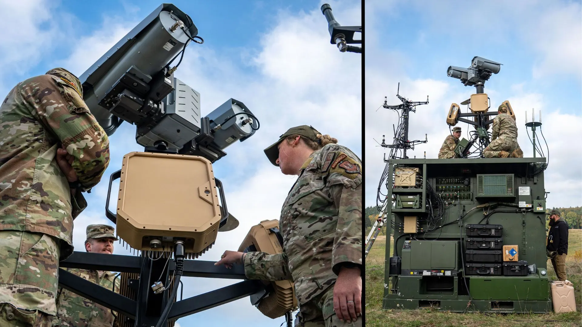 US Soldiers and Airmen Train on RD-SUADS Counter-Drone System That Fits on One Cargo Pallet