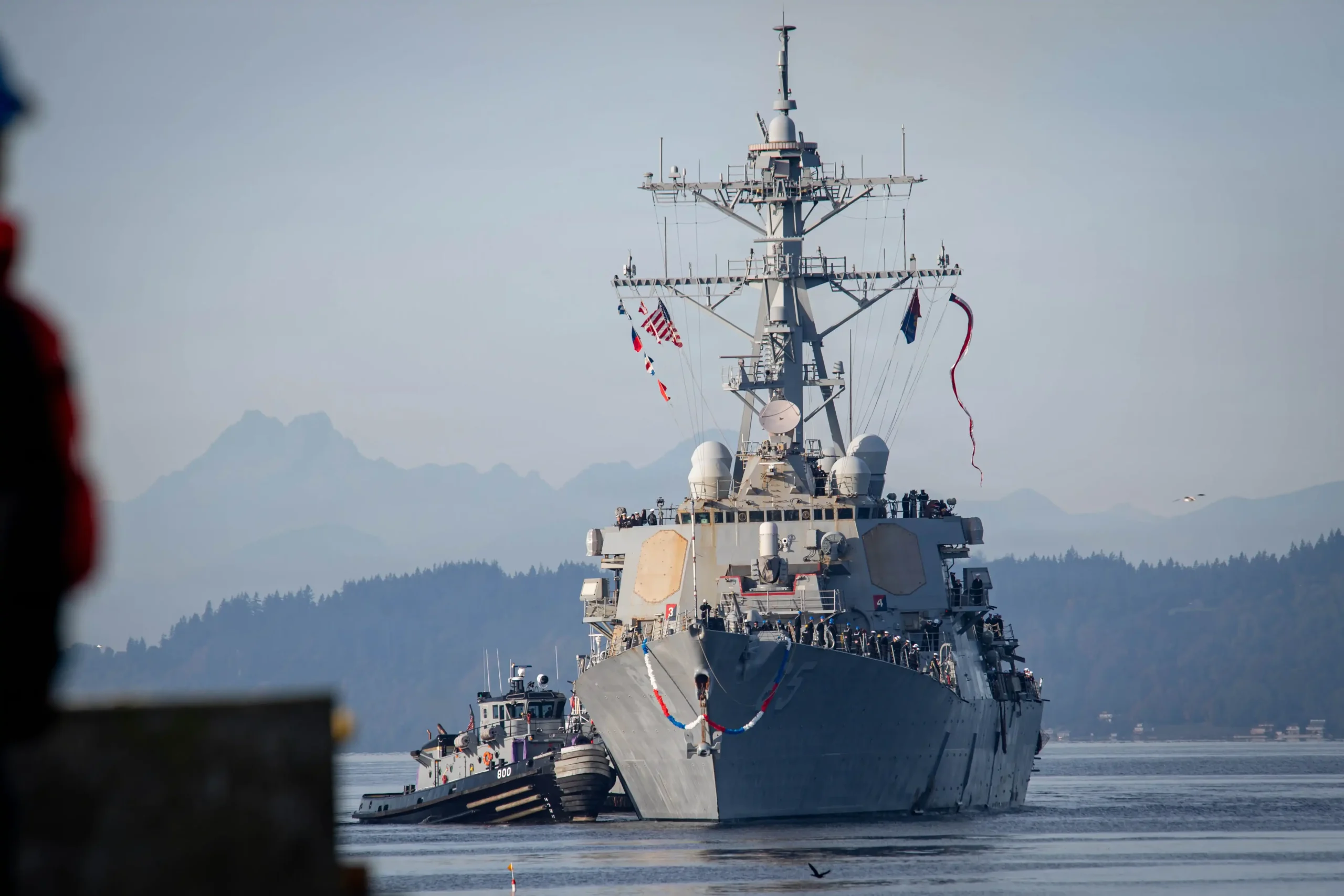 US Navy Destroyer USS Benfold Returns Home After Losing Power in the South China Sea