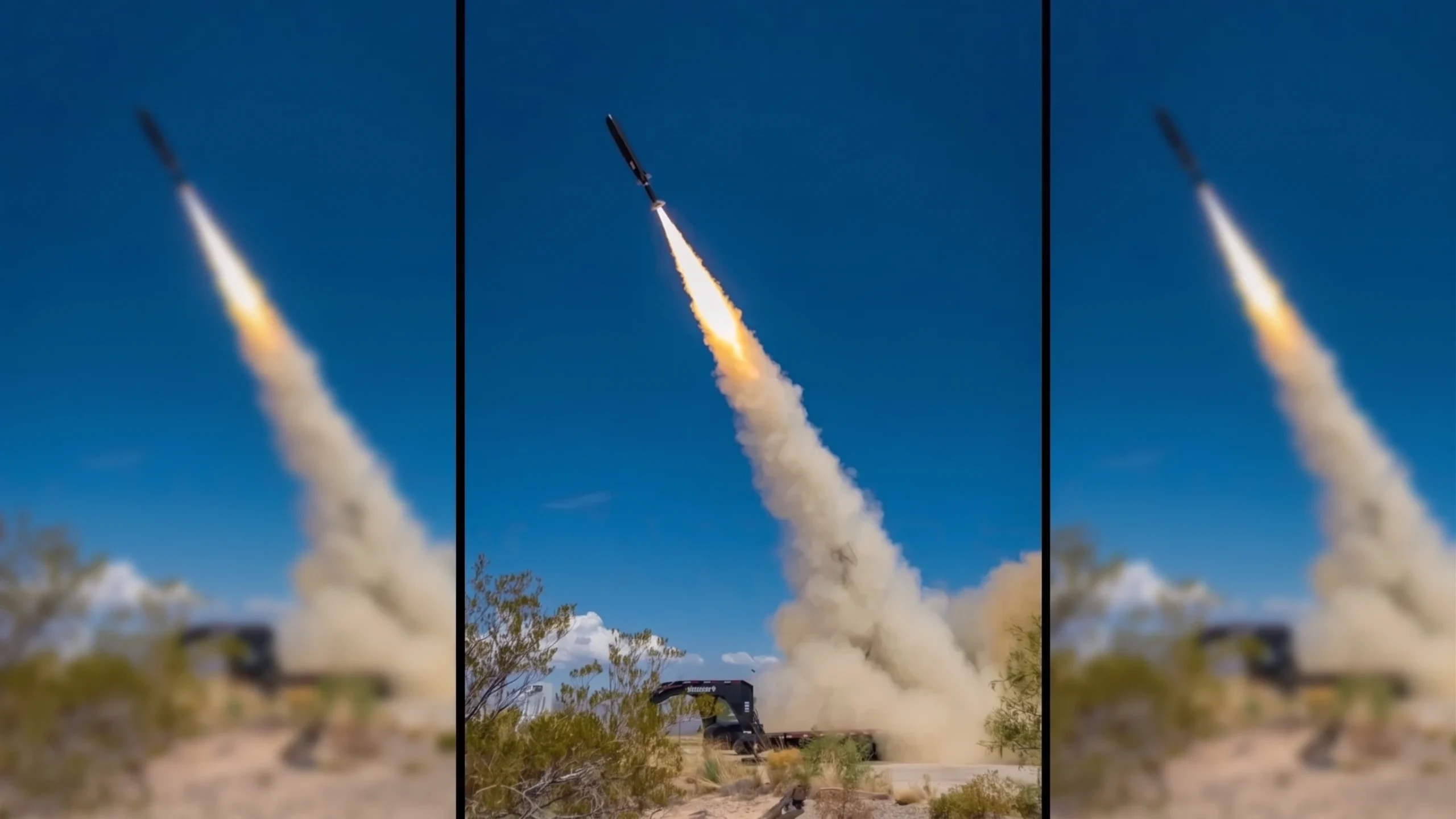 First Images Show US-Made Rusty Dagger Low-Cost Cruise Missile Firing From a Ground Launcher