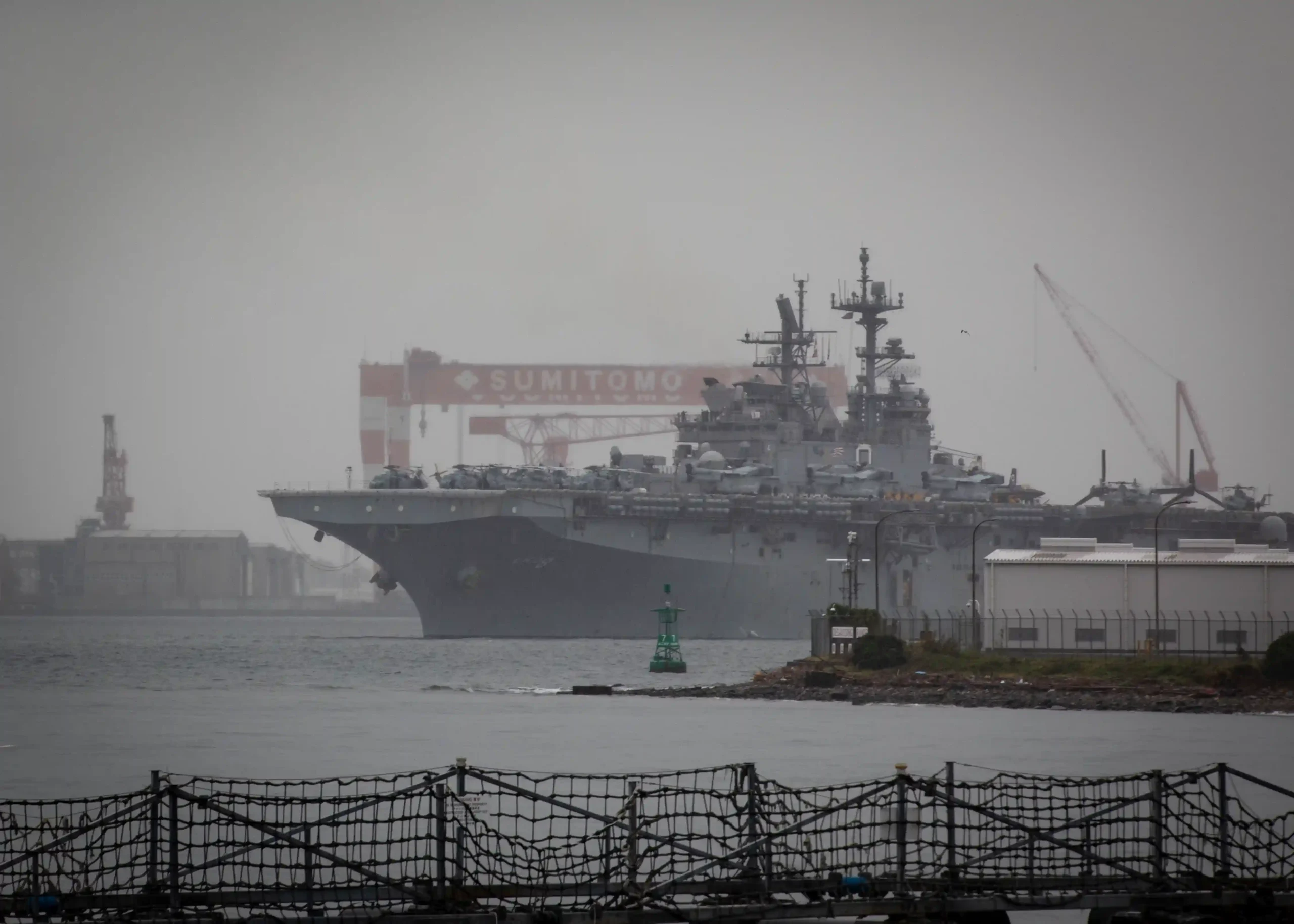 US Navy Assault Ship USS Makin Island Arrives in Japan With Marines, Weeks From the Iran War Zone